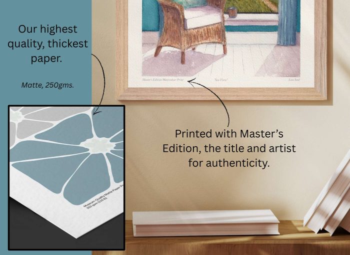 MASTER'S EDITION FRAMED Art Print: "Sea View" - Image 3
