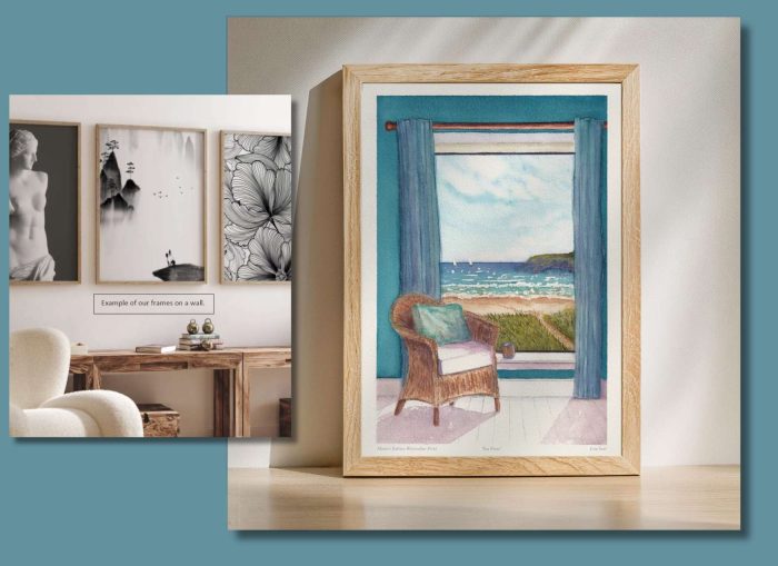 MASTER'S EDITION FRAMED Art Print: "Sea View" - Image 4
