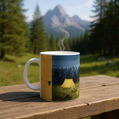 Ceramic Mug: "Cosy Camping"