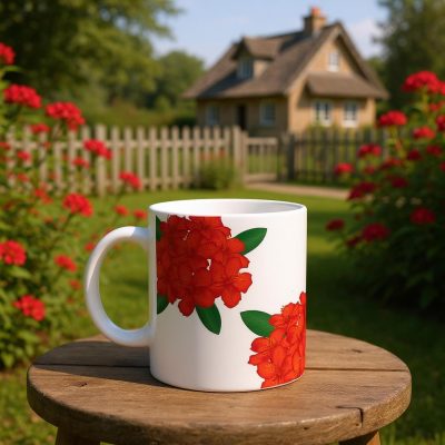 Ceramic Mug: "Rhododendron" v2