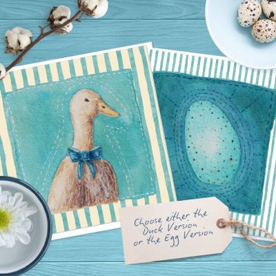 Duck. Egg. - Two Versions (US & CA): 10 Folded Cards (white envelopes)