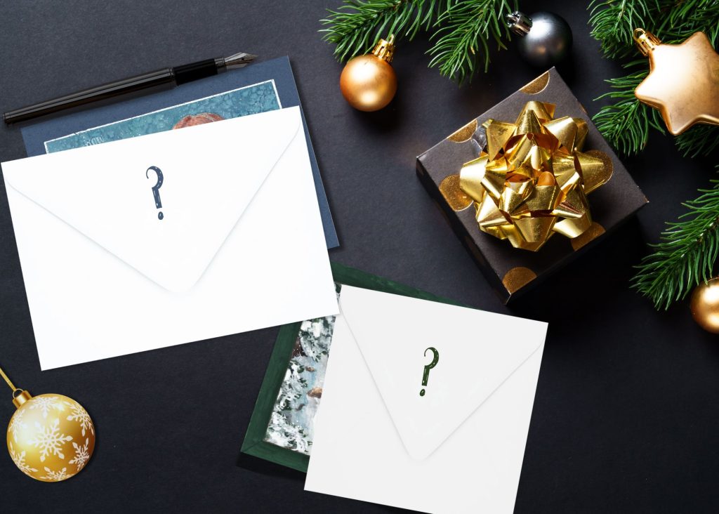 Here's a sneak peek at two of our new Christmas cards that we like to think tell a bit of a story. They're still in the concept stage, but they'll give you an idea of what is coming.