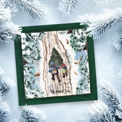 xmas "The Perfect Tree" (US & CA): 10 Folded Cards (white envelopes)